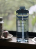 膳魔師（THERMOS）超大號容量水杯帶吸管刻度夏季天戶外運動男女學(xué)生水瓶塑料壺 藍色-2000ml(帶吸管 簡易裝 曬單實拍圖