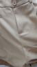 Olrain歐芮兒卡其色休閑褲女夏季新款通勤百搭短褲 卡其色 M 曬單實(shí)拍圖