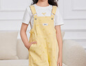 IEFMINI【愛依服童裝】2025夏季新款甜美可愛洋氣女童背帶套褲 黃 160 曬單實拍圖