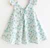 貝瑞加（Babyprints）女童連衣裙夏季小女孩純棉公主裙無(wú)袖碎花裙子甜美背心裙 綠100 曬單實(shí)拍圖