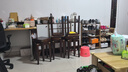 家逸實木凳子家用可疊放小板凳簡約餐桌凳椅子創(chuàng)意銅素方凳高凳 曬單實拍圖