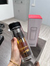 慕馨（moosen）抗菌雙層玻璃杯高硼硅商務(wù)便攜茶水分離泡茶杯溫顯男士飲用水杯子 【納米抗菌】330ml-黑色普通款 曬單實(shí)拍圖