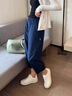 棉致冰絲速干九分工裝褲子女夏季薄款2025新款高腰休閑寬松小個子蘿卜 k146藏藍(lán)色【高品質(zhì)25.5】 L 100-115斤 曬單實拍圖