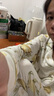 嫚熙（EMXEE）春秋孕婦哺乳款睡衣產(chǎn)后彈力絲麻棉月子服家居服 梨園-兩件套（帶哺乳口） M 曬單實(shí)拍圖