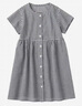 無印良品（MUJI）大童 強(qiáng)捻 短袖連衣裙 女童童裝裙子純棉25年夏季 CB1NHA5S 淺灰色 150 /68A 曬單實(shí)拍圖