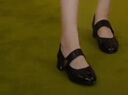 Tory Burch 湯麗柏琦 瑪麗珍寬版型帶扣芭蕾鞋TB 161781 黑色 004 36.5 6 曬單實(shí)拍圖