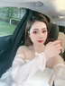 蘇木佰（SOMUBAY）2025年冰感袖套女冰袖新款寬松套袖開車防紫外線冰絲袖護袖 綢緞光澤感珍珠扣品質(zhì)款- 香檳米 曬單實拍圖