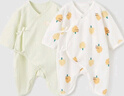童泰（TONGTAI）嬰兒連體衣夏季新生兒衣服寶寶家居內(nèi)衣蝴蝶衣2件裝 藍(lán)色66cm 曬單實(shí)拍圖