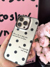 筱旺適用iPhone16Promax手機殼波點(diǎn)英文蘋(píng)果15plus小眾韓版ins風(fēng)氛圍感14Pro磨砂膚感電鍍鏡框13防摔12 【彩銀黑-電鍍圈撞色】滿(mǎn)屏波點(diǎn)LS880 iPhone 14 Pro 曬單實(shí)拍圖