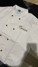 NOSSKISS品牌2025純棉短袖t恤男夏季休閑全棉翻領刺繡POLO半袖體恤衫 米白色 L 175 曬單實拍圖