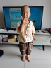 木木屋嬰兒衣服夏季時(shí)髦男童套裝韓版短袖襯衫兩件套兒童男寶寶休閑衣服 米色 110 適合100-110cm年齡4-5歲 曬單實(shí)拍圖