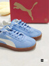 彪馬（PUMA）【德訓(xùn)鞋】經(jīng)典復(fù)古薄底T頭鞋男女學(xué)院休閑鞋CLUB 401514 淺藍色-杏仁糖色-杏仁糖色-07 36 曬單實拍圖