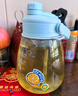 特百惠（Tupperware）雙飲大肚杯背帶水壺男女學(xué)生大容量吸管帶刻度塑料水杯子七夕送禮 馬卡藍(lán)1100ml1個(gè) 曬單實(shí)拍圖