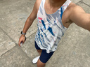 NEDAO內(nèi)道汗隱痕條紋四分半彈緊身跑步短褲男款馬拉松運(yùn)動(dòng)短褲春夏新款 藏青色 M 曬單實(shí)拍圖