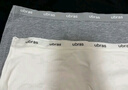 ubras七夕禮物25新品純棉內(nèi)褲女新疆棉抗菌襠撞色字母織帶中腰平角褲頭 黑色+中花灰色+白色 3條 L 曬單實拍圖