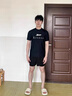 特步男士泳衣泳褲套裝2025新款青少年男生分體游泳衣成人上衣全套裝備 黑色泳衣泳褲 防尷尬泳衣 XL 建議體重110-130斤 曬單實(shí)拍圖