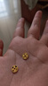 行金銀中足金999五帝幣手鏈轉(zhuǎn)運珠金錢幣DIY編繩手串手繩 生日禮物 順治通寶（克重多退少補） 約0.5g 曬單實拍圖