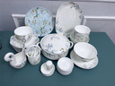 唐帕餐具整套新款景德鎮碗盤(pán)家用中式田園風(fēng)陶瓷碗碟套裝輕奢陶瓷瓷器 香漫庭院56件配公主煲 曬單實(shí)拍圖
