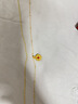 萃寶福很閃切面18K金珠子 項鏈女素鏈 Au750 鐳射珠鏈 黃金鎖骨鏈毛衣鏈 18K黃 中號 長45cm 約2.66克= 曬單實拍圖