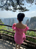 歐時力OCHIRLY 萊賽爾一字肩連衣裙法式禮服宮廷風潮流女春夏季 粉紅 M 曬單實拍圖