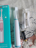 健牌 電動牙刷情侶款男女聲波軟毛牙刷免充電款3刷頭 天藍(lán)色三刷頭【002】 曬單實(shí)拍圖