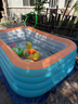 馭高 YUGAO.COM德國品質(zhì)充氣浴缸游泳池兒童家用加厚寶寶嬰兒大型水池小孩家庭 1.5米(3層)夏日橙+電動(dòng)充氣泵 曬單實(shí)拍圖