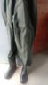 半身下水褲加厚齊腰防水衣服雨褲釣捕魚(yú)水叉褲透氣男連體雨鞋雨褲 齊腰（淘水漁）85絲墨綠色 38 曬單實(shí)拍圖