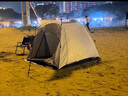 探險(xiǎn)者（TAN XIAN ZHE）帳篷戶外露營(yíng)防雨過(guò)夜3人-4人速開(kāi)便捷天幕二合一黑膠防曬帳篷 【特惠套餐】3-5人帳篷+防潮墊 曬單實(shí)拍圖