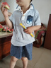 贏一貝（Yingyibei）男童套裝夏季男寶短袖衣服夏款小男孩兒童童裝洋氣一歲男寶寶夏裝   條紋 120 曬單實拍圖