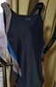 李寧（LI-NING）泳衣女士連體五分專業(yè)訓(xùn)練運(yùn)動(dòng)遮肚顯瘦溫泉度假泳衣0412藍(lán)XL 曬單實(shí)拍圖