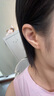 老鋪黃金古法手工足金耳飾 · 黃金鉆飾養(yǎng)耳針 小號一對重約0.9g（含膠墊） 曬單實拍圖