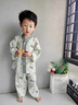G.DUCKKIDS立領(lǐng)睡衣兒童長袖夏季男童2024新款女童寶寶韓版空調(diào)服擴(kuò)胸兩件套 云朵棉家居服-卡通恐龍 150 cm 曬單實拍圖