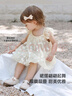babylove女寶寶連衣裙夏季網(wǎng)紗蓬蓬裙嬰兒裙子甜美可愛(ài)飛袖外出公主裙 曬單實(shí)拍圖