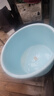 惠趣俠塑料盆洗衣洗澡盆清潔洗腳盆加厚超大臉盆大號盆子特深盆 藍色 外直徑59cm高32(0-10歲內 曬單實(shí)拍圖
