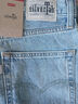 Levi's?SilverTab?25春夏新款男士美式高街破洞寬松直筒牛仔褲 藍(lán)色 29 (32) 曬單實(shí)拍圖