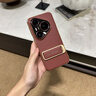 安柏?！就髱еЪ堋窟m用華為pura80pro手機殼pura80ultra/p80pro+保護套真素皮p80全包防摔輕奢商務(wù)高級 【釉紅色】防摔腕帶 | 秒變支架 | 鏡頭全包 華為Pura80Pro  曬單實拍圖