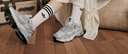 adidas 貝果鞋 ASTIR經(jīng)典復古厚底增高老爹鞋男女阿迪達斯三葉草   灰色   38 曬單實拍圖