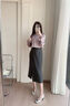 顏域獨特設計感上衣女2025新款早秋寬松圓領(lǐng)高級感長(cháng)袖氣質(zhì)襯衫女 粉紫色 L 曬單實(shí)拍圖