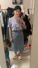 香影復(fù)古藍(lán)色牛仔半身裙女2025夏季新款梨形身材顯瘦高腰a字裙子 牛仔藍(lán) L 曬單實(shí)拍圖
