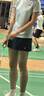 川崎（KAWASAKI）羽毛球服女士短裙百褶裙A字腰側開(kāi)叉防走光跑步健身網(wǎng)球運動(dòng)短裙 女款梭織短裙 玉石藍 K1C09-C2790 M 曬單實(shí)拍圖
