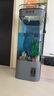 美諾魚缸客廳半圓型魚缸屏風(fēng)大中小型家用落地式玻璃金魚缸生態(tài)免換水 灰色 50*40*138 曬單實拍圖