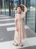 叮當(dāng)貓女童連衣裙夏季2025新款兒童裙子夏裝中大童洋氣小女孩碎花公主裙 9665花色-長(zhǎng)裙 140 曬單實(shí)拍圖