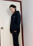 李寧外套春秋款女針織開衫女上衣2025春季顯瘦休閑寬松大碼運動服 標(biāo)準(zhǔn)黑 M /170 曬單實拍圖