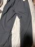 后琤美式測邊條紋休閑褲男夏季個(gè)性設計感寬松直筒長(cháng)褲潮牌薄款男褲子 灰色 薄款 L （135-150斤） 曬單實(shí)拍圖