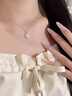 Grace GirlI8K金鉆石四葉草項鏈女輕奢彩金鎖骨鏈轉(zhuǎn)運(yùn)送女友生日禮物情人節(jié) I8K金鉆石四葉草項鏈+輕奢禮盒 曬單實拍圖