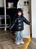 高梵兒童羽絨服黑金5.0鵝絨服男女童寶寶輕薄短款面包服保暖羽絨外套 YT黑色 110 【充絨量87g】 曬單實(shí)拍圖