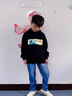 G.DUCKKIDS小黃鴨男童衛(wèi)衣春秋款2025新款中大兒童秋裝打底衫連帽卡卡西衣服 綠色 130 建議7~8歲【120-130cm】cm 曬單實(shí)拍圖