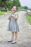 WVD2025夏新款女童Polo連衣裙公主洋氣周歲禮服兒童夏季童裝 灰色 80 cm 曬單實拍圖