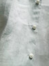 漢麻世家（HANP）【100%漢麻】男士休閑尖領(lǐng)短袖襯衫夏季透氣舒適簡約 豆沙綠 S 曬單實(shí)拍圖