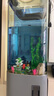 美諾魚缸客廳半圓型魚缸屏風(fēng)大中小型家用落地式玻璃金魚缸生態(tài)免換水 灰色 50*40*138 曬單實拍圖